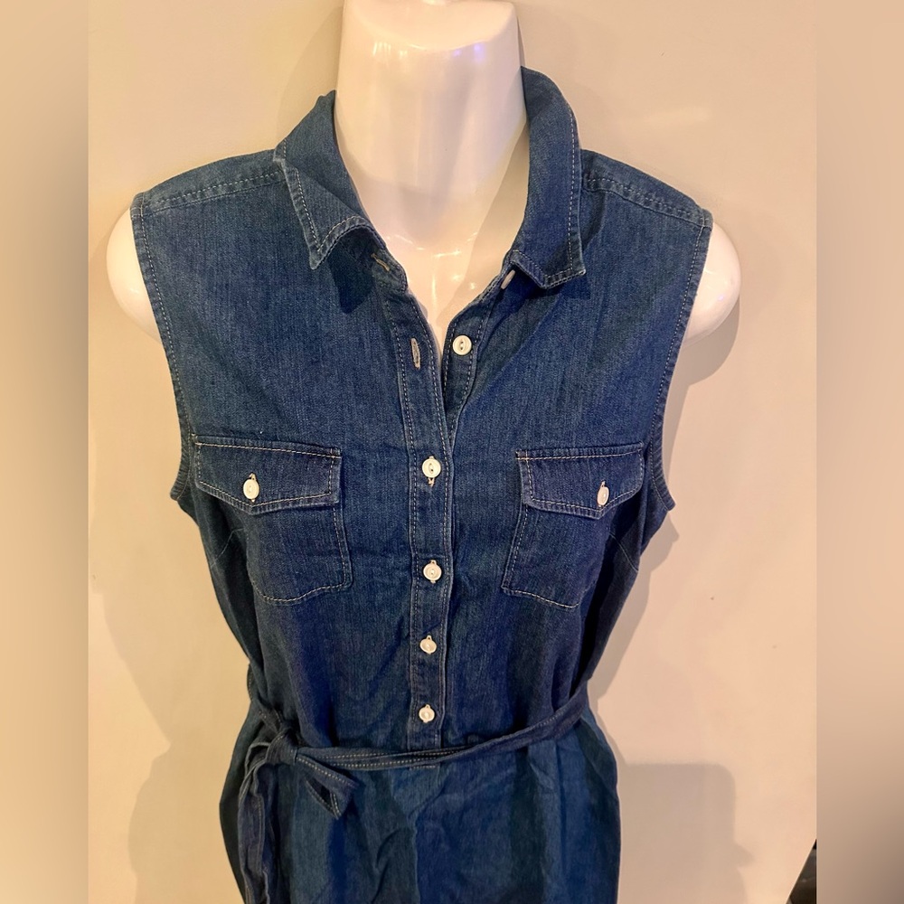 Talbots Blue Denim Sleeveless Dress love this so much.